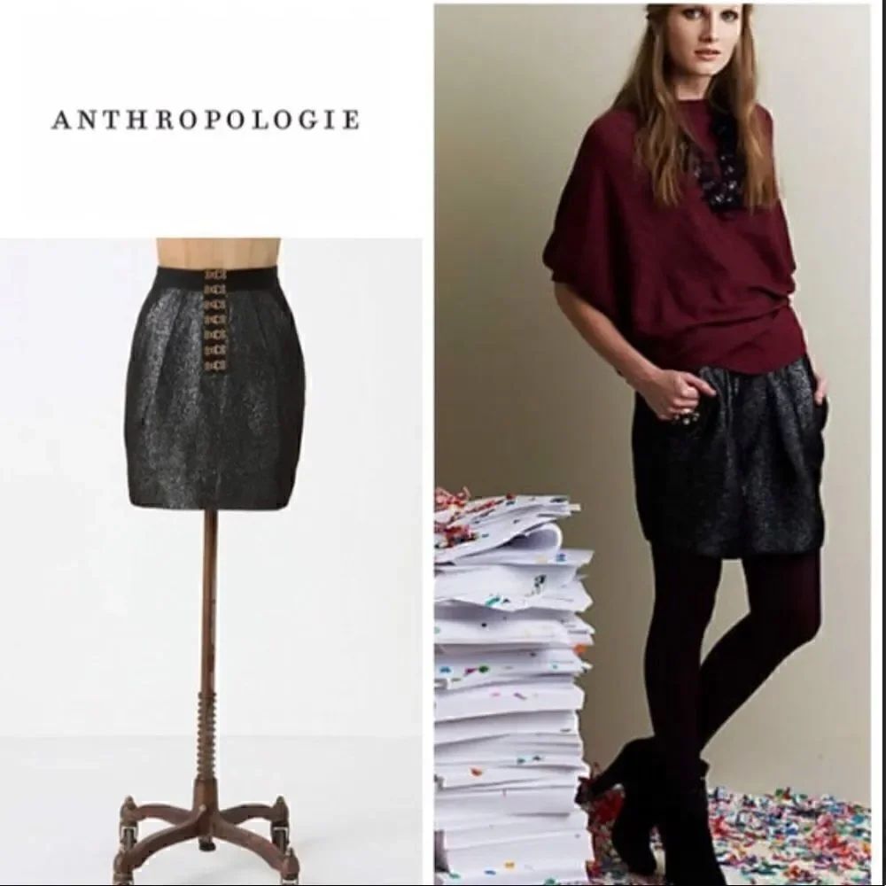 Anthropologie Leifsdottir Coblestone Jaquard Skirt